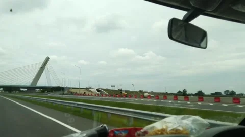 Driving a car on the highway Video stock 170836045