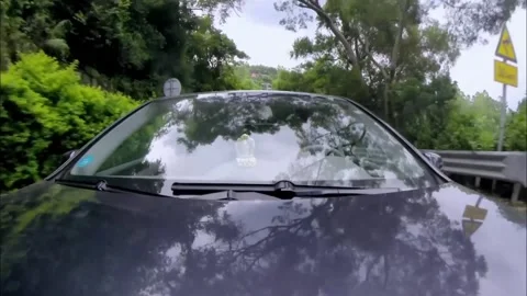 Driving a car on the highway Stock Footage 235268157