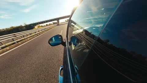 Driving A Car On A Highway Stock Footage 239330718