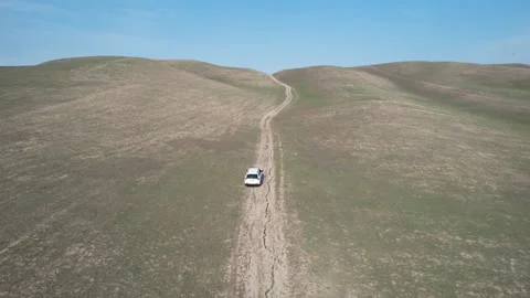 Driving a car on the hill Video stock 260525584