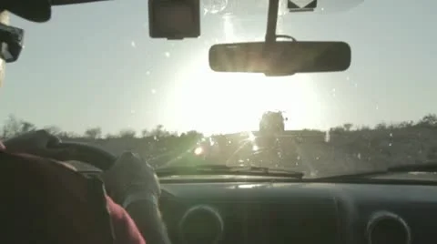 Driving car inside view Stock Footage 10964829