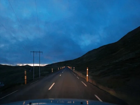Driving a car on mountain road Stock Footage 83336192