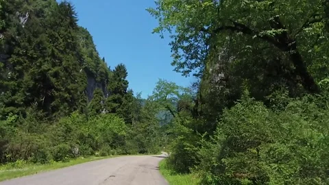 Driving a car of the mountain road Stock Footage 152772211