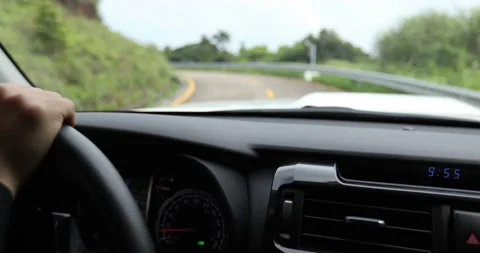 Driving car on mountain road Stock Footage 160441902