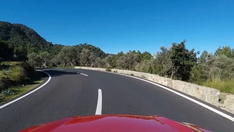 Driving Car On Mountain Road - Pov from the driver perspective Stock Footage 103149142