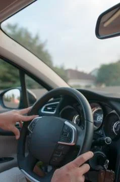 Driving car Stockfoto's