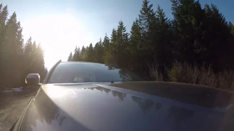 Driving car point of view Stock Footage 74125233