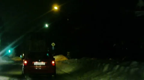 Driving a car point of view  video Stock Footage 1039579