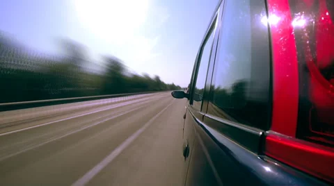 Driving a car POV. Left side reference. Timelapse. Stock Footage 40512922