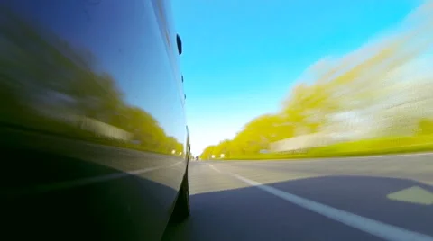 Driving a car POV. Left side reference. Timelapse. HD1080p. Stock Footage 49759866