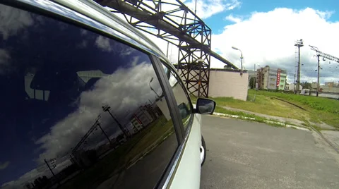Driving a car POV. Right side reference. Stock Footage 39740801