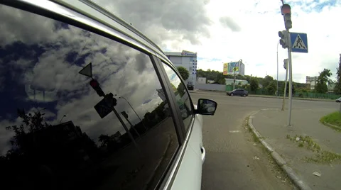 Driving a car POV. Right side reference. Stock Footage 39741755