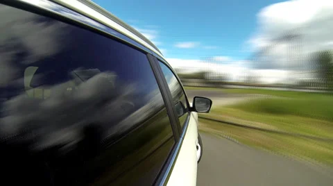 Driving a car POV. Right side reference. Timelapse. Stock Footage 39744408