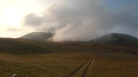 Driving car on off road in the field.. Point of view. Video stock 138807053