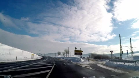 Driving with a car on a road Stock Footage 148331204