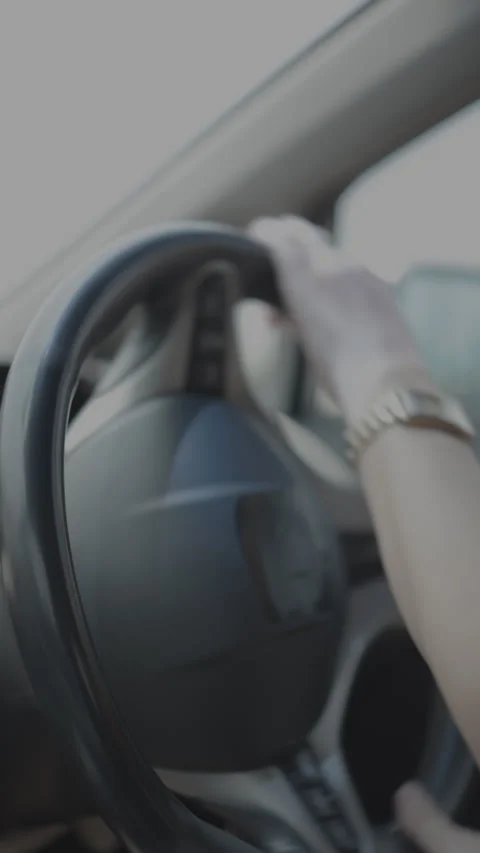 Driving a car on the road Stock Footage 305425358