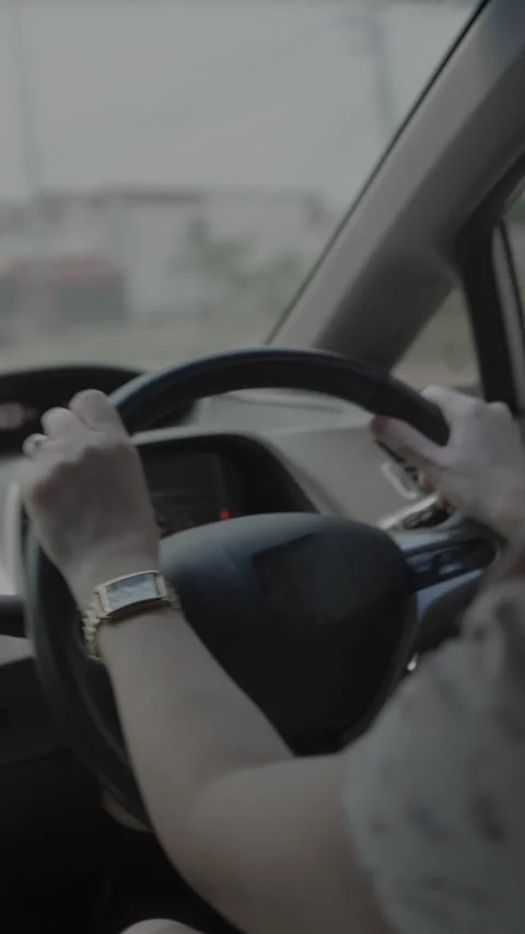 Driving a car on the road Stock Footage 305425380