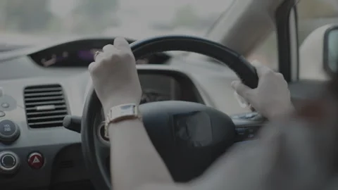 Driving a car on the road Stock Footage 305425381