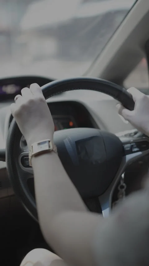 Driving a car on the road Stock Footage 305425382