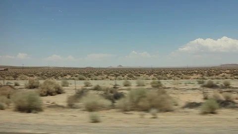 Driving a Car on a Road in Nevada. Video stock 97366887