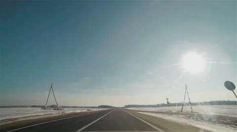 Driving a car on a road. Point of view Stock Footage 47867517