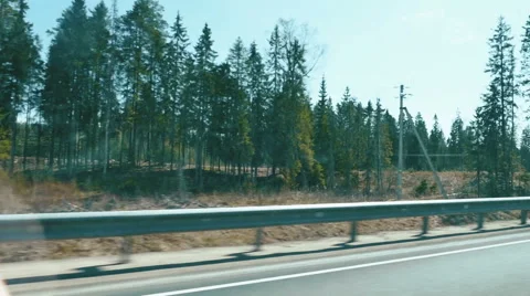 Driving Car Side View Stock Footage 58275613