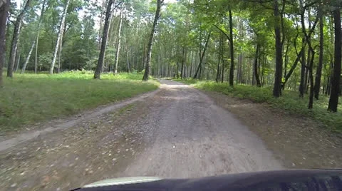 Driving a car through the countryside Stock Footage
