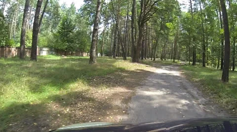 Driving a car through the countryside Stock Footage 26425577
