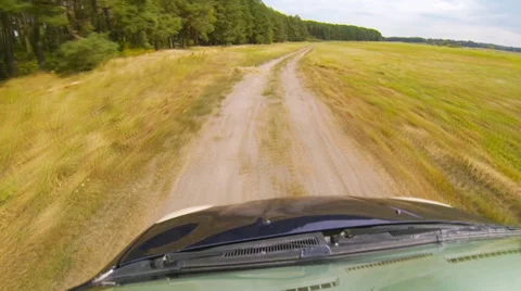 Driving a car through the countryside Stock Footage 29264257
