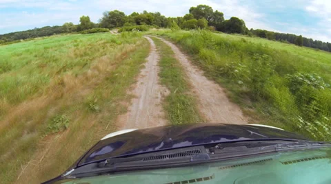 Driving a car through the countryside Stock Footage 29278964