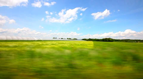 Driving a car through the countryside Stock Footage 38036210