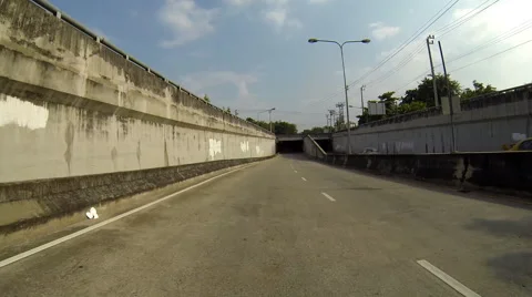Driving car through the tunnel. Video stock 57461798