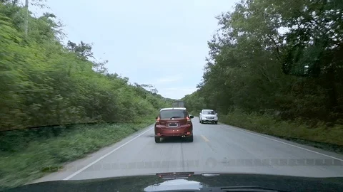 Driving a car time-lapse. point of view.  Camera in the front. fast driving. Stock Footage 94672158