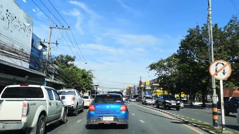 Driving a car time-lapse. point of view.  Camera in the front. fast driving. Stock Footage 95213598
