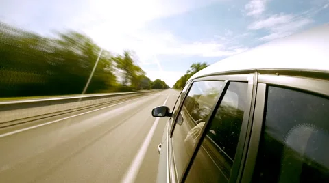 Driving a car. Time Lapse. Spring time. Stock Footage 42625299