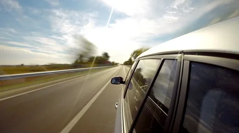Driving a car. Time Lapse. Summer time. Stock Footage 42628706