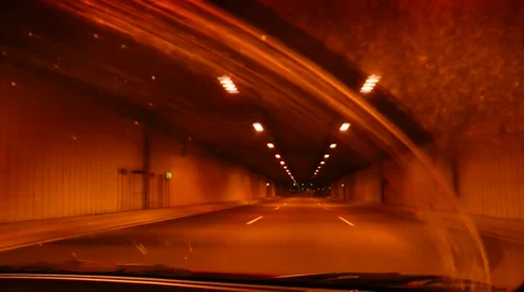 Driving a car in a tunnel. Vídeos de archivo 50823515
