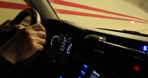 Driving car in a tunnel Stock Footage 239236920