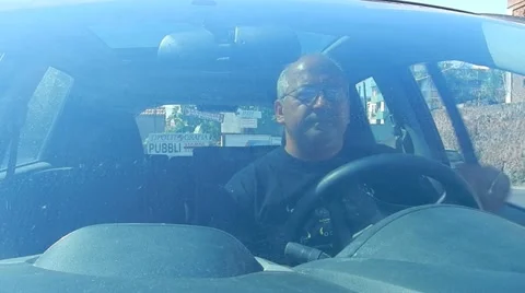 Driving a car, view from outside Vidéo 12036425