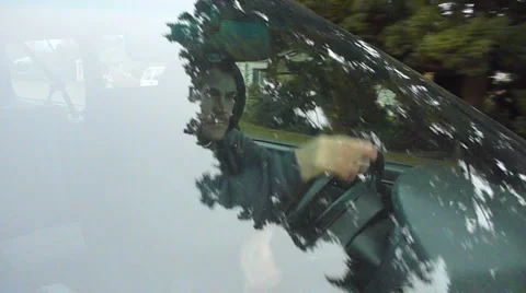 Driving Car Windshield POV Stock Footage 6522536