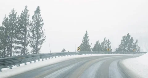 Driving a car in winter Stock Footage 140892058