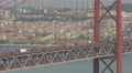 Driving cars and trucks on 25th of April Bridge in Lisbon 4k or 4k+ Resolution