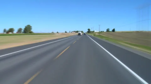 Driving Central Oregon Small Town Stock Footage 31983169