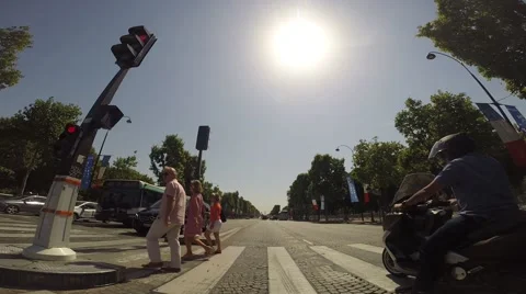 Driving on Champs Elysees Timelapse, Paris (POV) Stock Footage 48708848