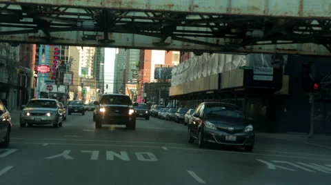 Driving in chicago Stock Footage 41309603