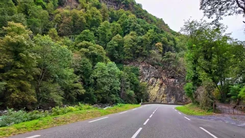 Driving from the Cirque de Troumouse to Heas in France Stock Footage 320953317