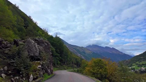Driving from the Cirque de Troumouse to Heas in the Pyrenees, France Stock Footage 321489655