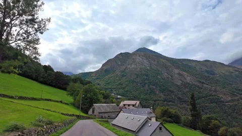 Driving from the Cirque de Troumouse to Heas in the Pyrenees, France Stock Footage 321489664