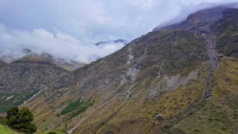 Driving from the Cirque de Troumouse to Heas, in the Pyrenees, France Stock Footage 322149472