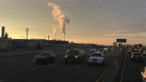 Driving into the city Video stock 77357598